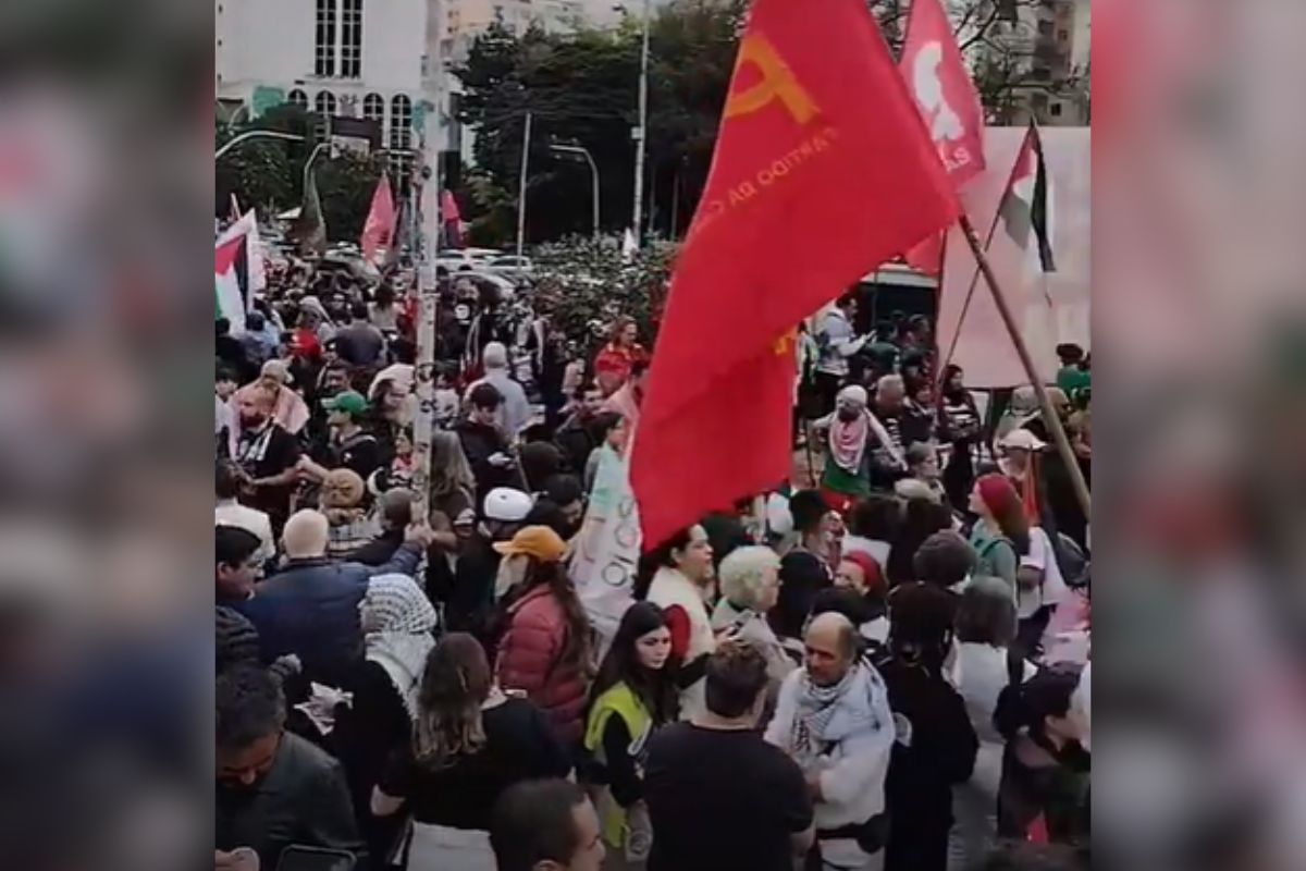 Manifestantes fazem ato pró-Palestina em SP e criticam ações de Israel