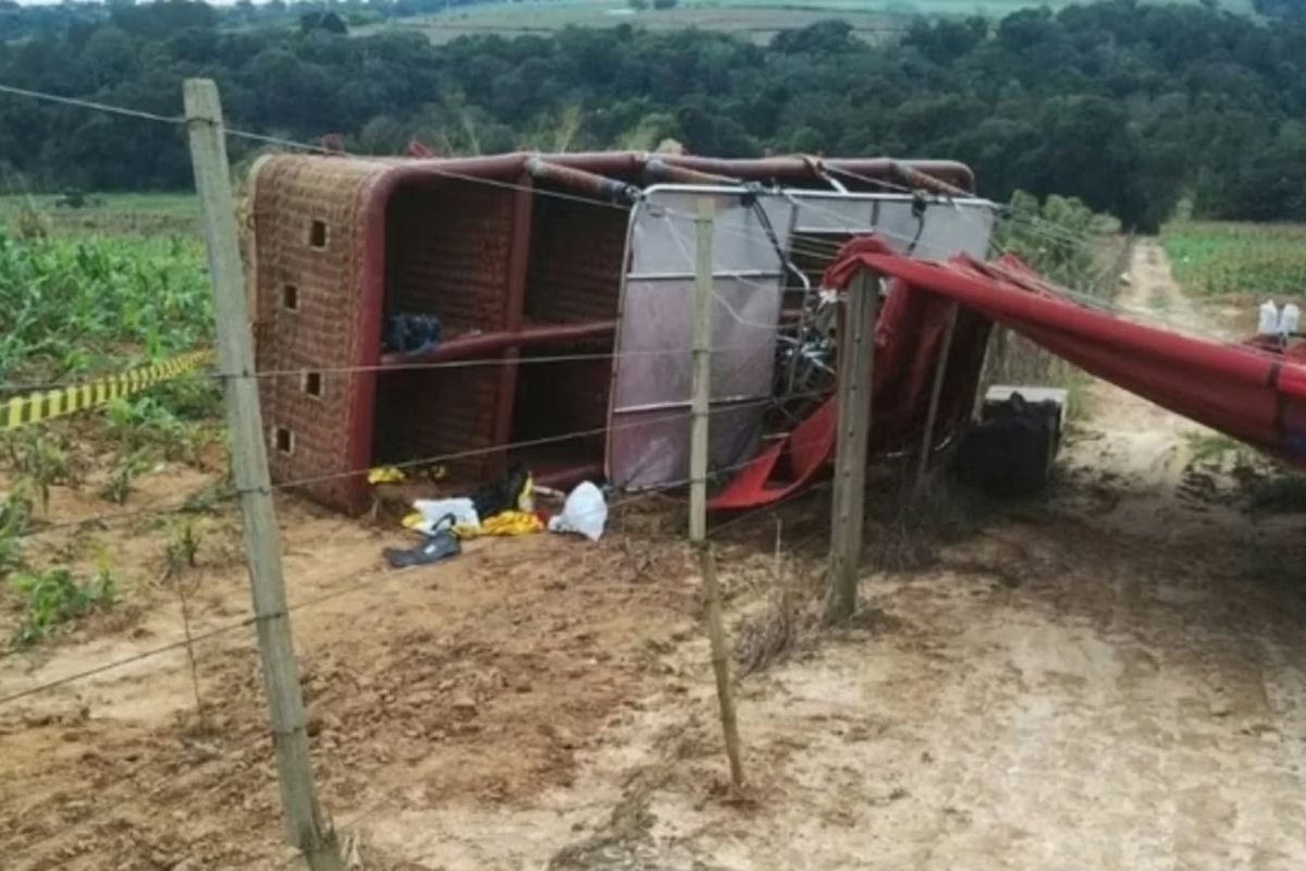 Mulher morre após queda de balão em Capela do Alto, no interior de SP