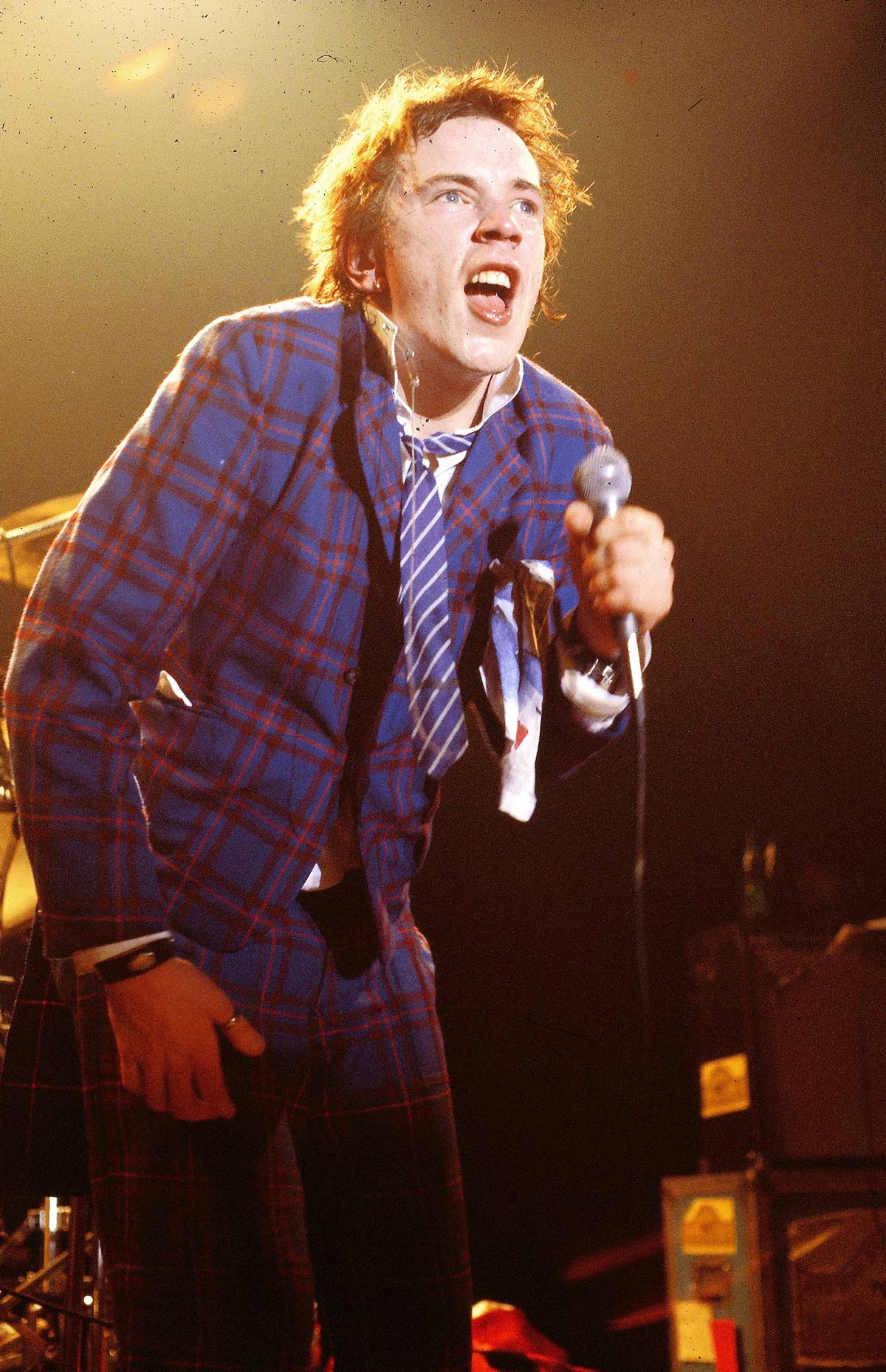 Johnny Rotten vestindo xadrez - Metrópoles