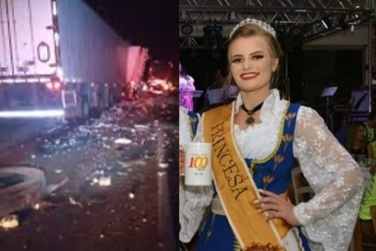 Ex-princesa de festa germânica de SC morre em grave acidente