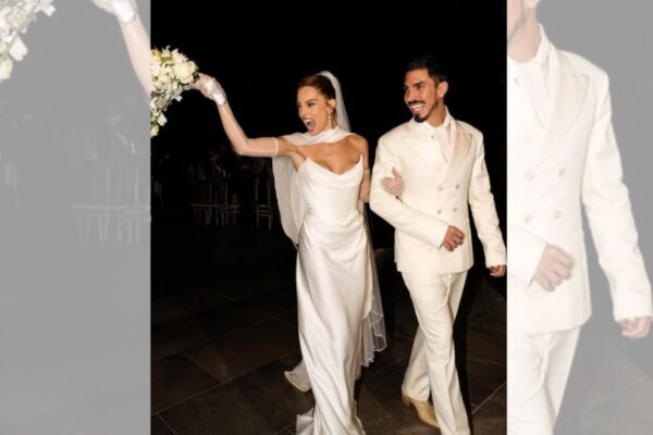 foto colorida casamento Giovanna Lancellotti e Gabriel David
