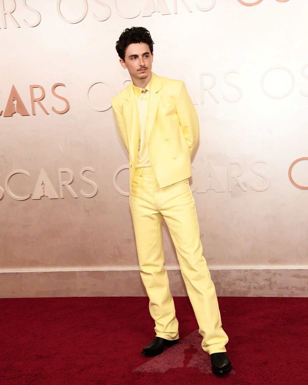 Foto com cor. Timothée Chalamet no Oscar 2025 - Metrópoles