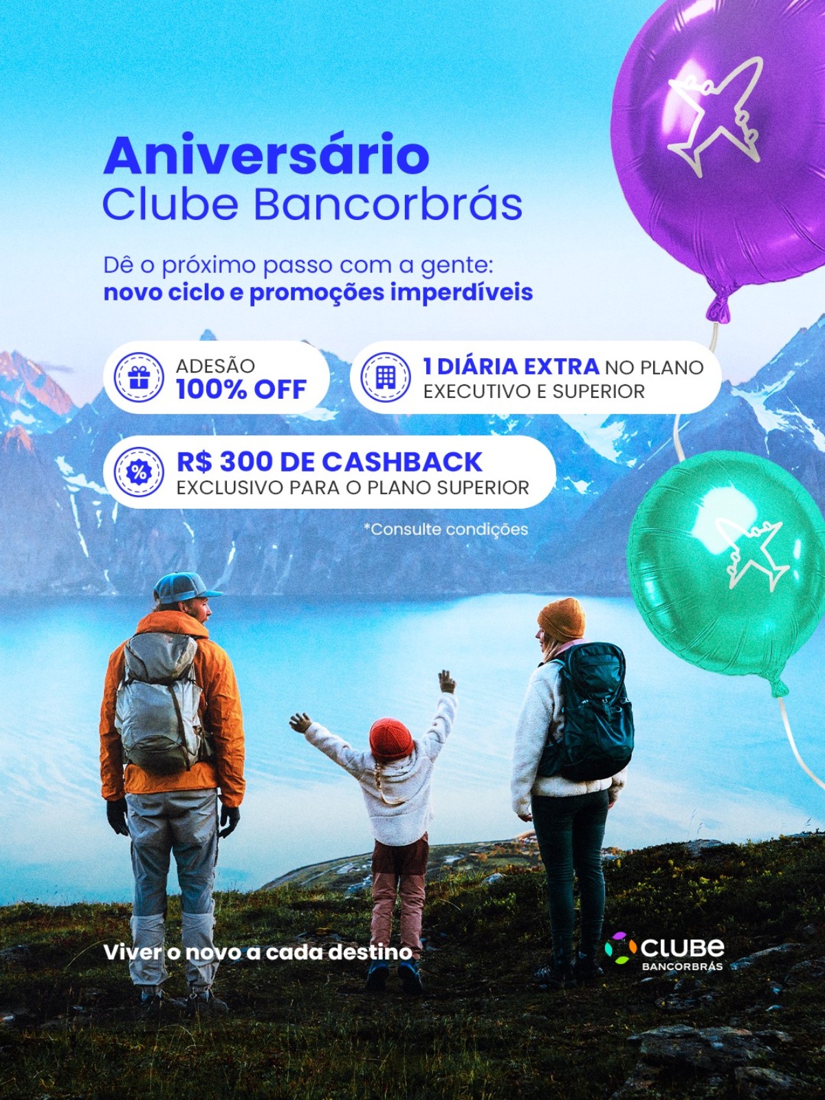 Clube Bancorbras comemora mes de aniversario com promocao