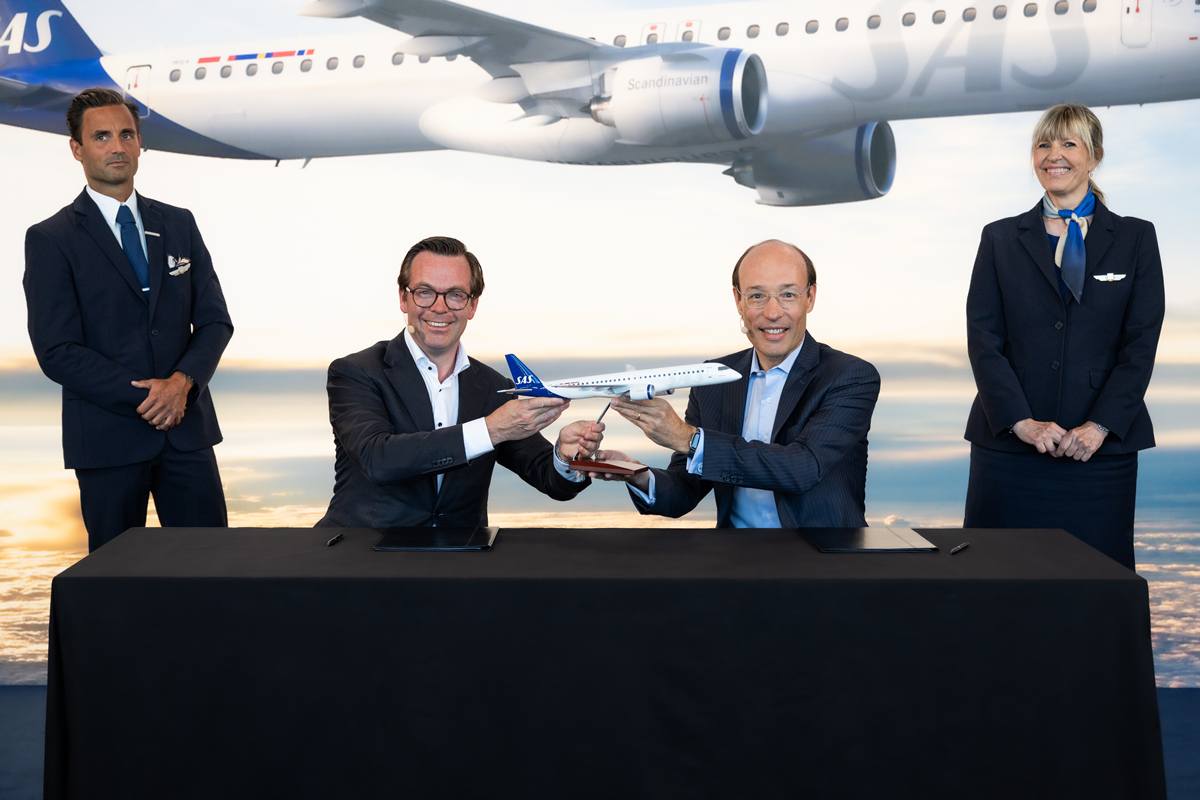 Embraer anuncia a venda de 45 jatos para Dinamarca por R$ 21,8 bi
