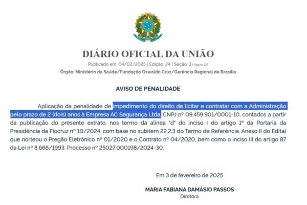 AC Segurança Fundação Oswaldo Cruz