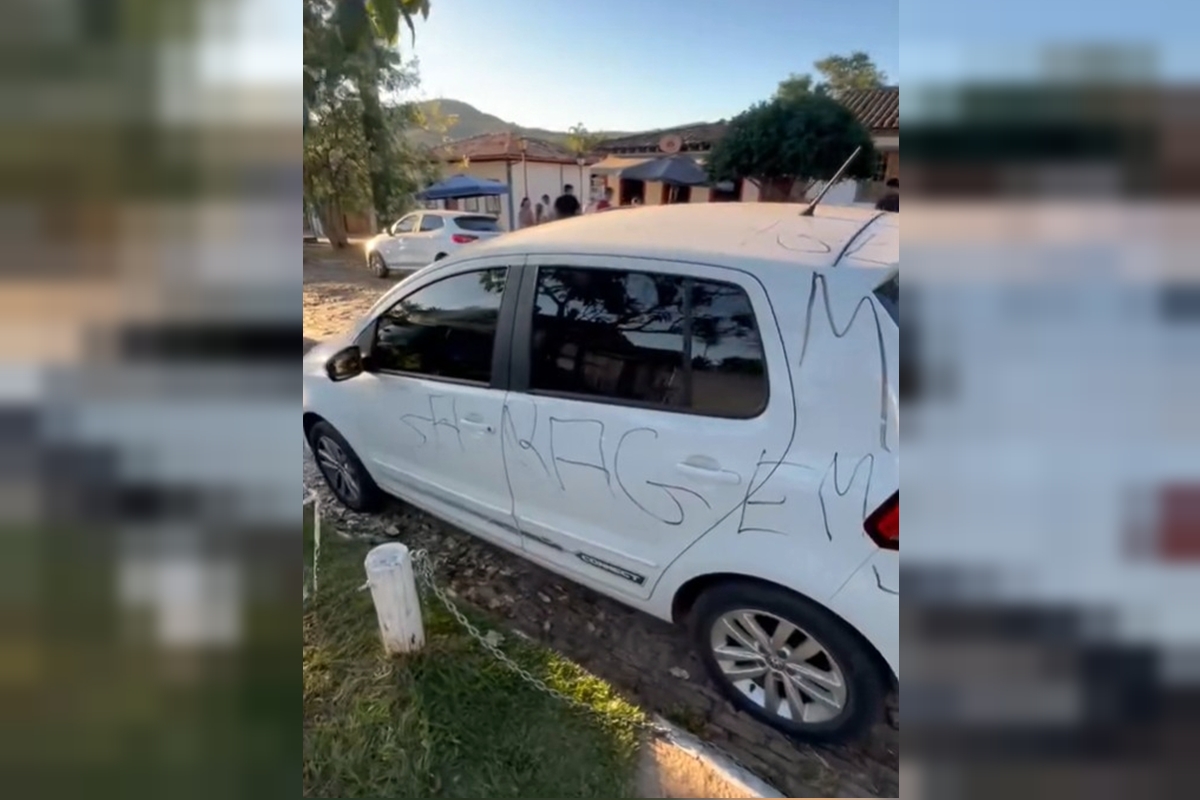 Vídeo: motoristas bloqueiam garagens e têm carros pichados em “Piri”
