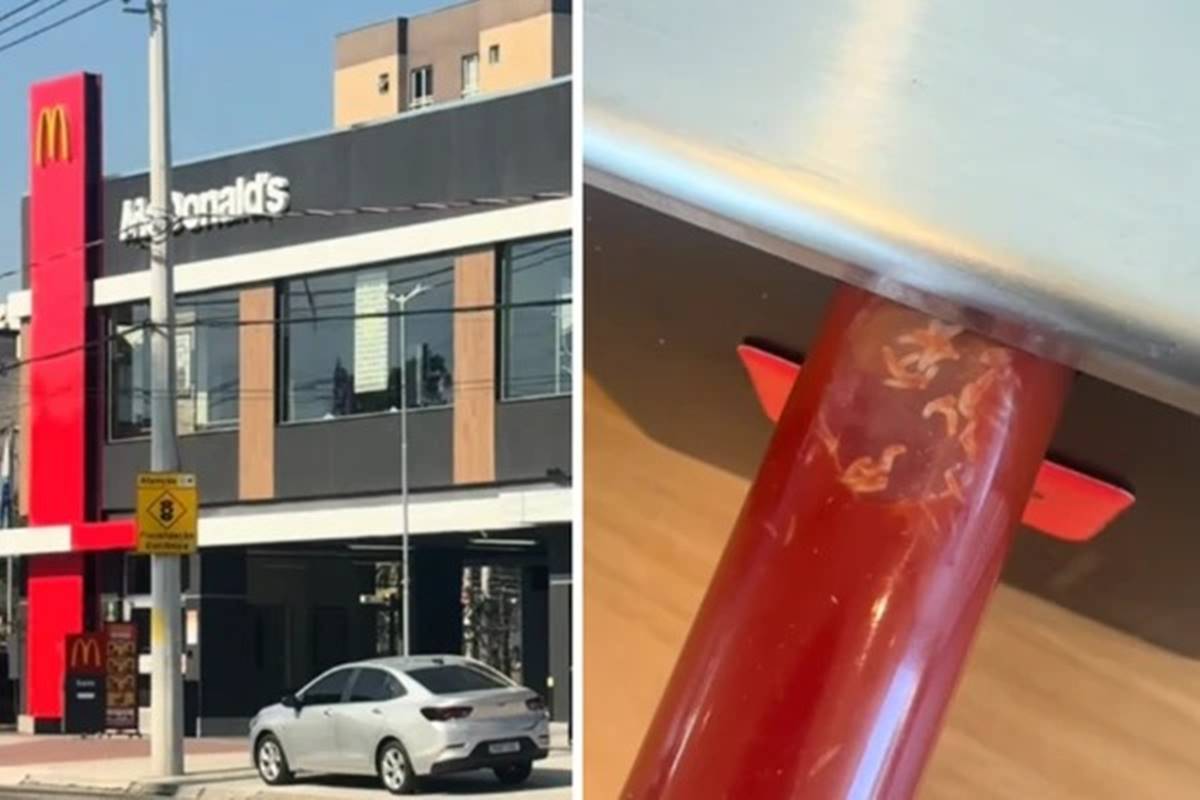 Jovem registra larvas em ketchup do McDonald’s: “Nojo”