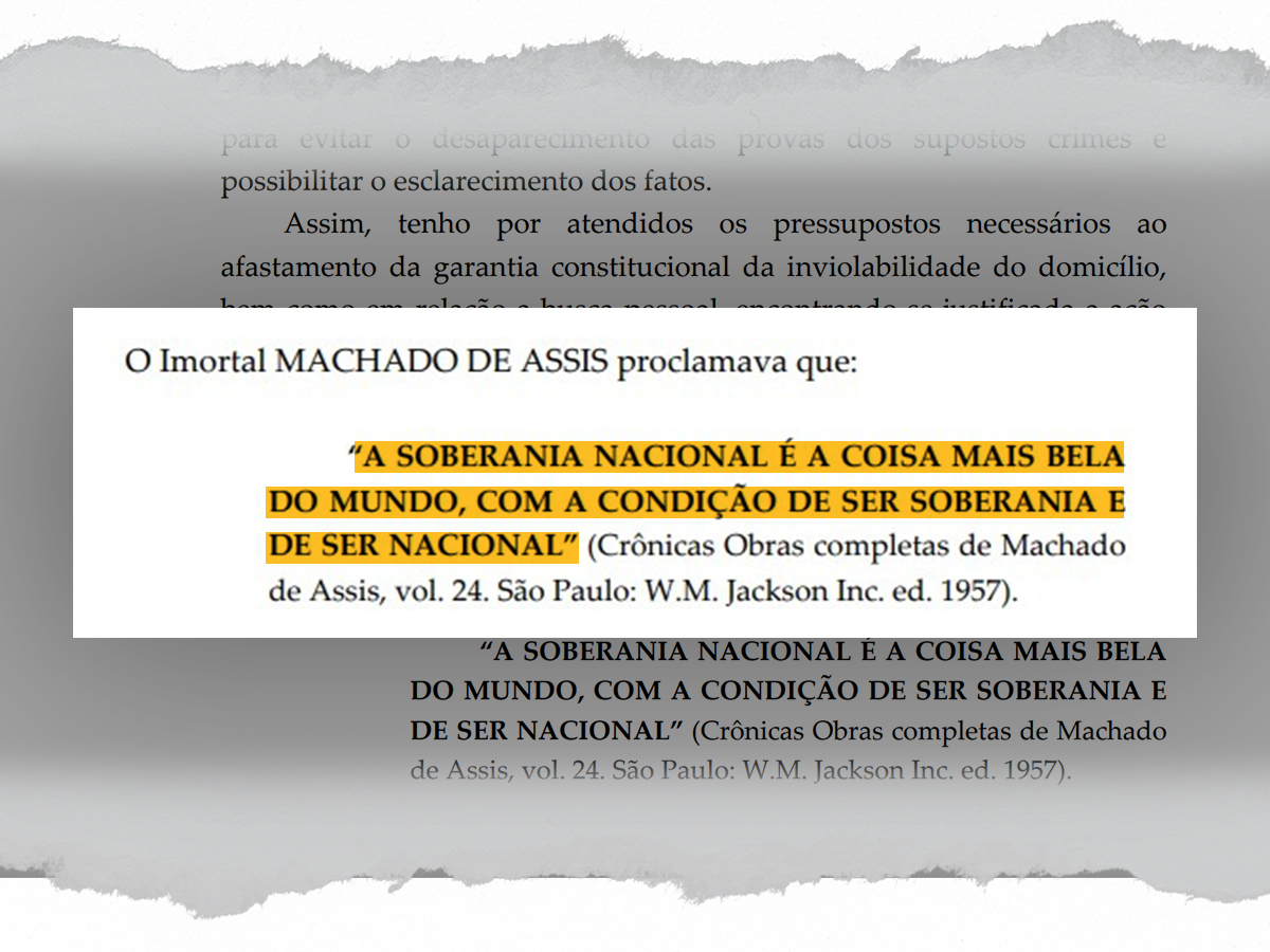 Citação de Moraes em referência a Machado de Assis