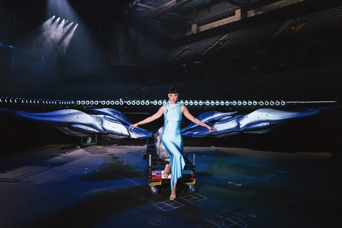Vídeo: Katy Perry quase cai durante “voo” sobre o público