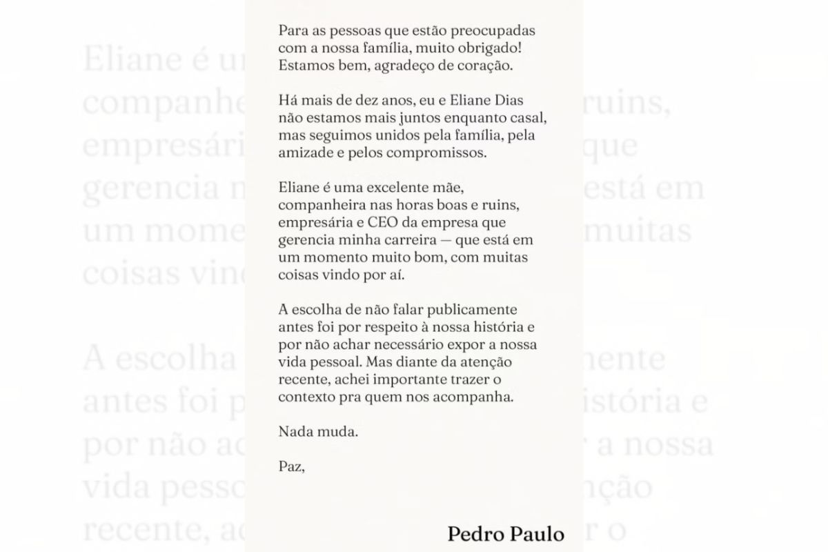 Pronunciamento de Mano Brown sobre a polêmica envolvendo a esposa