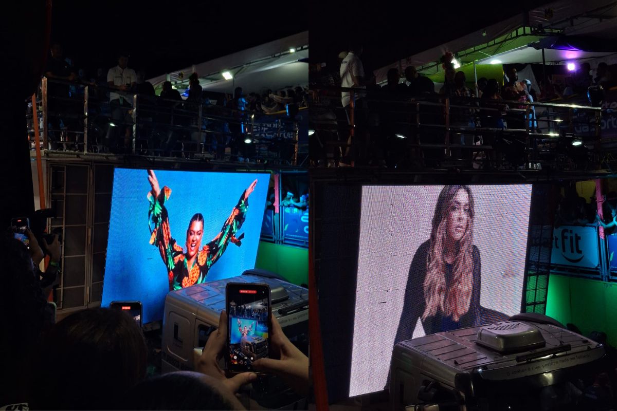 foto colorida homenagem de ivete para preta fil