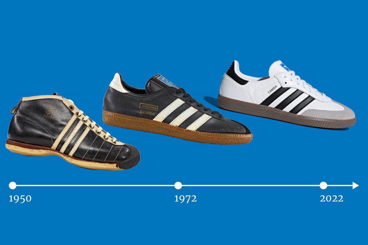 adidas gazelle silver green womens ADIDAS SAMBA GOLF -- WHITE/BLUE – New York Golf Center main image 1