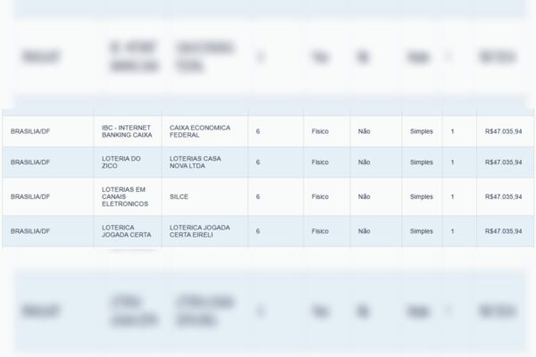Print de resultado de loteria