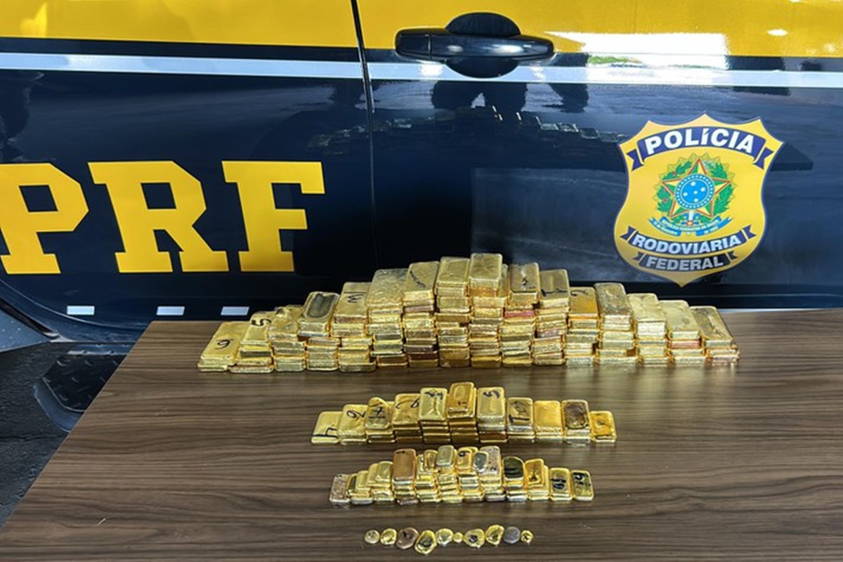 PRF apreende 103 quilos de ouro avaliados em quase R$ 60 milhões