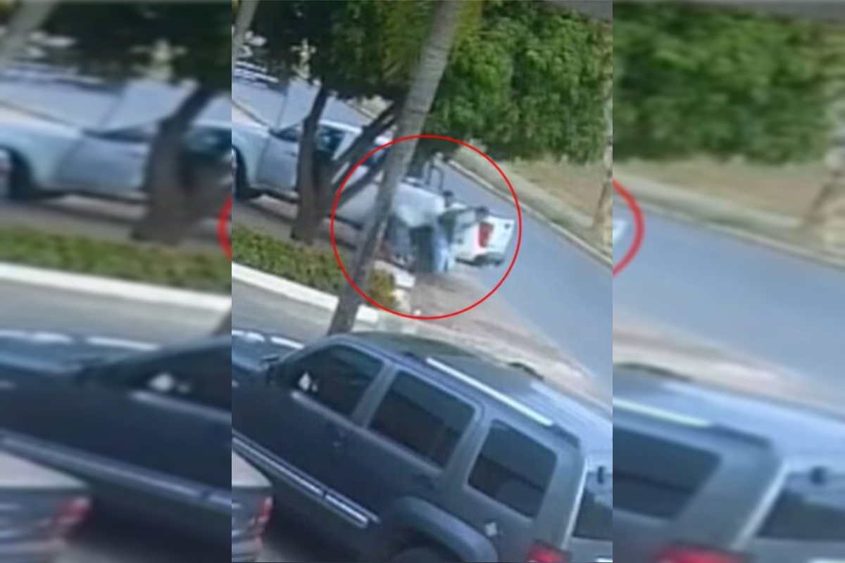 Vídeo: ladrão ficou de tocaia antes de assaltar coronel da PM no DF