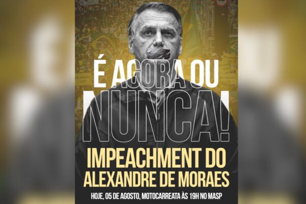 Imagem do flyer de divulgação da Motocarreata pró-Bolsonaro