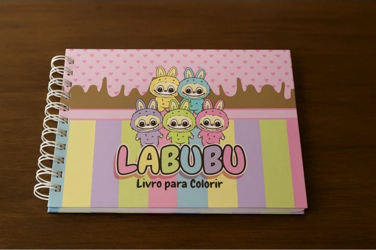 livro de colorir do Labubu - Metrópoles