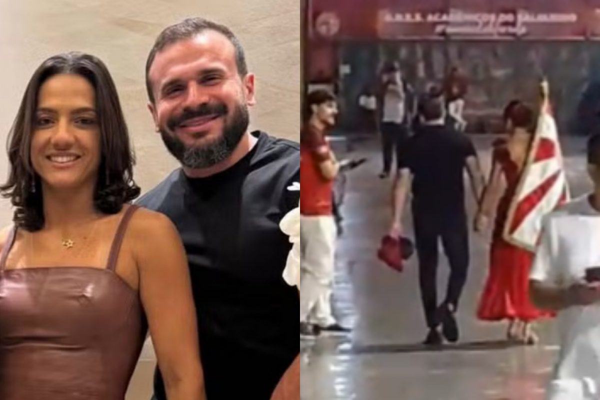 Vídeo: Calil e porta-bandeira do Salgueiro são vistos de mãos dadas