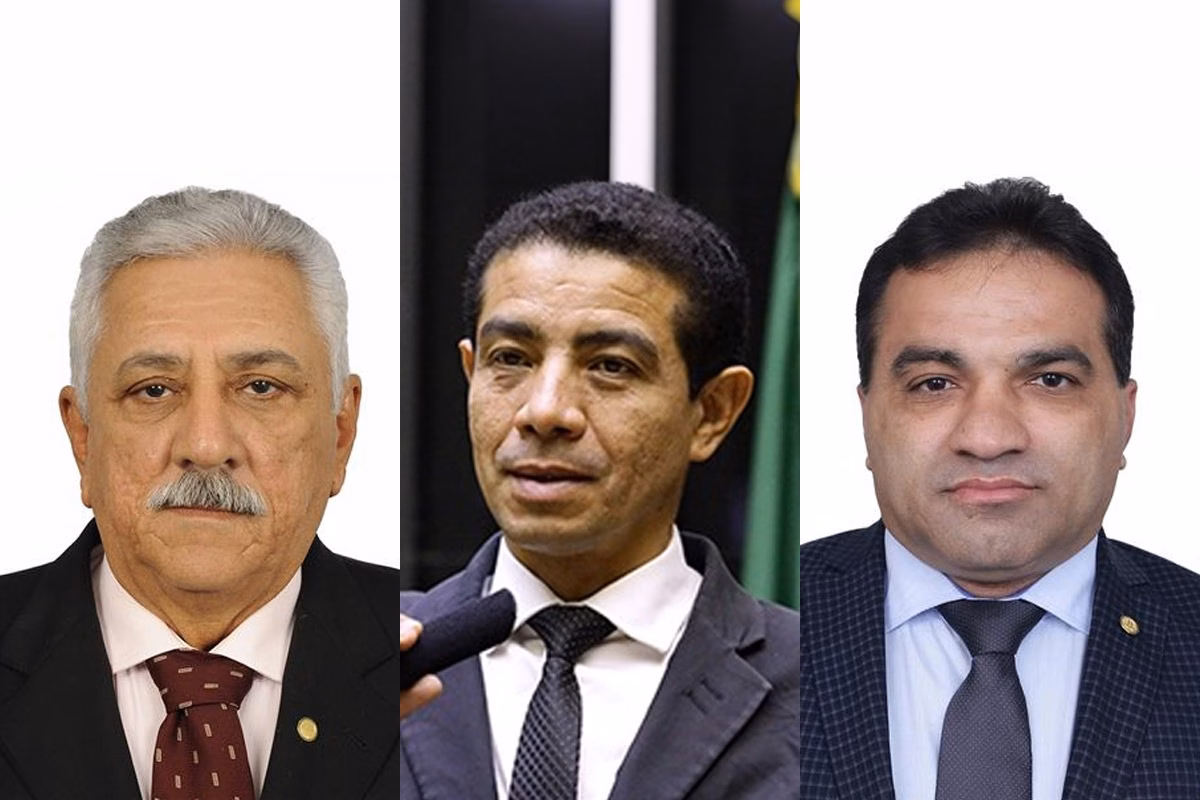 Da esquerda para a direita: os deputados Bosco Costa, Pastor Gil e Josimar Maranhãozinho