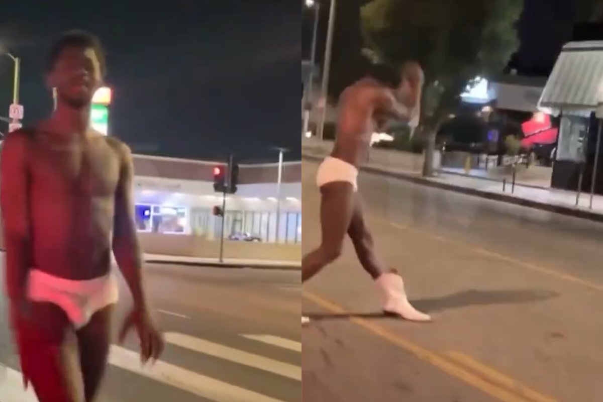 Lil Nas X é acusado de quatro crimes após ser visto de cueca na rua