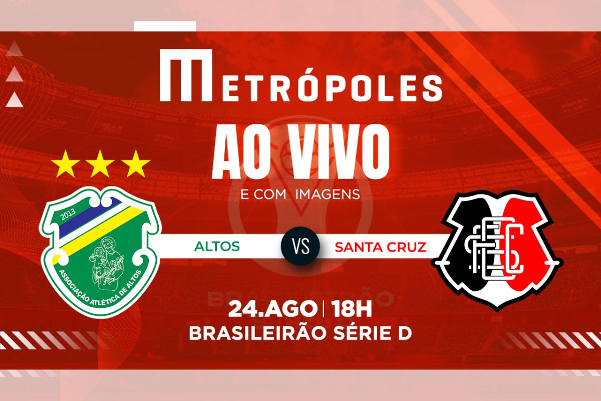 Série D: veja ao vivo e com imagens Altos-PI x Santa Cruz-PE