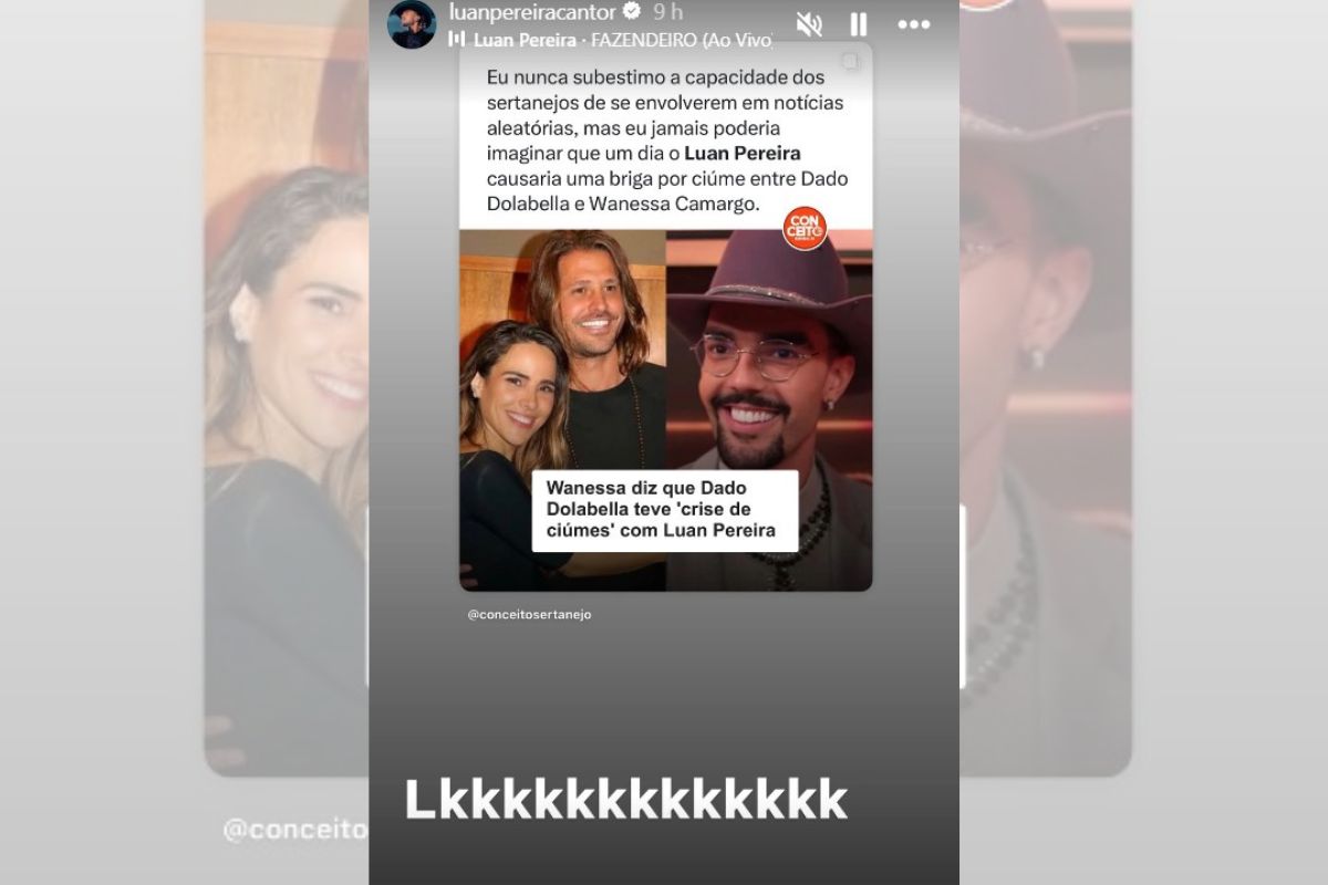 print post no instagram de Luan Pereira