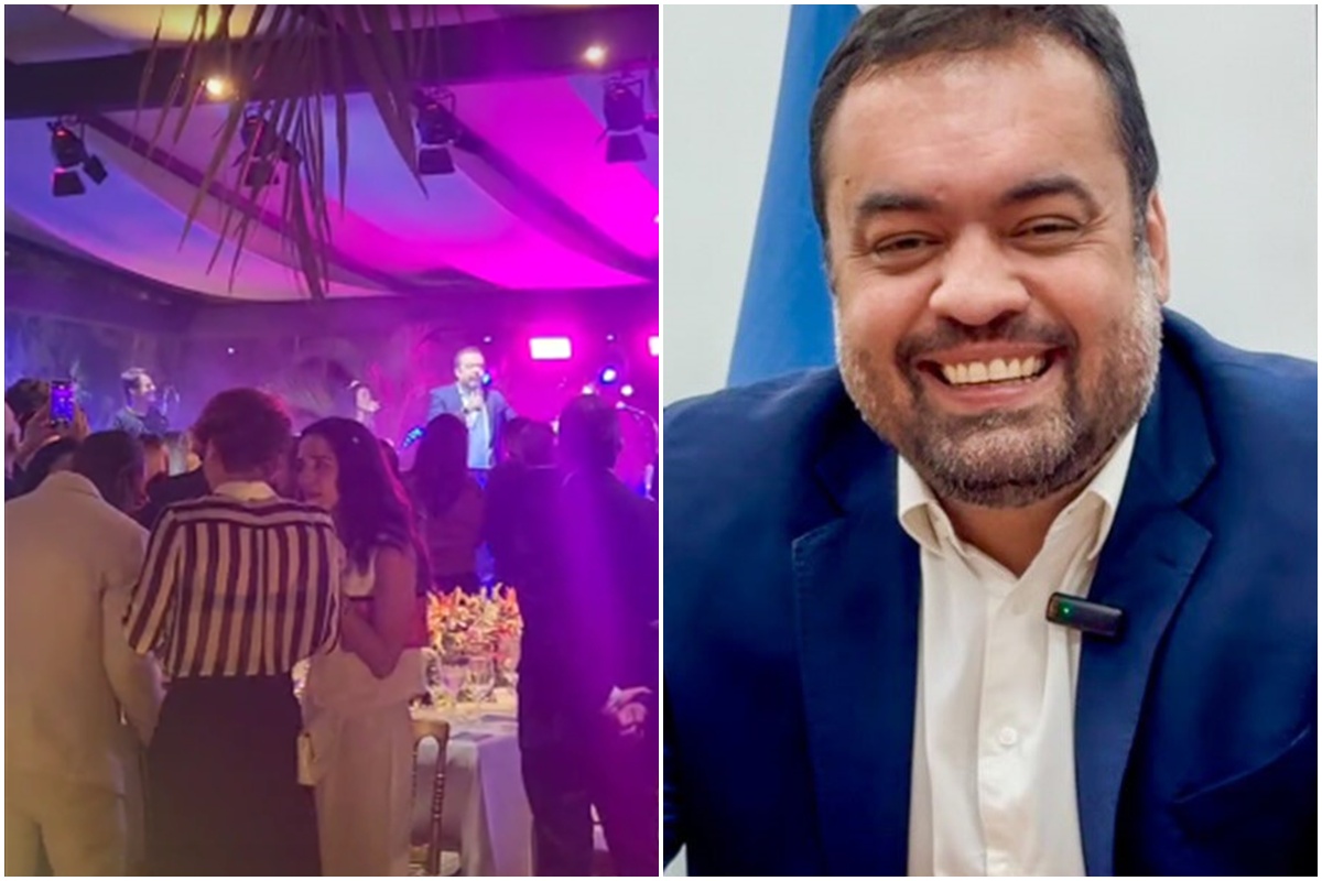 Cláudio Castro canta Evidências em evento com Alexandre de Moraes