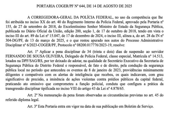 Imagem do documento de suspensão