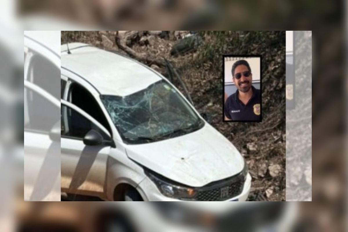 MT: delegado de polícia é internado após capotar viatura em rodovia