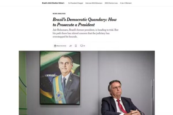 Print screen de reportagem publicada pelo The New York Times - Metrópoles