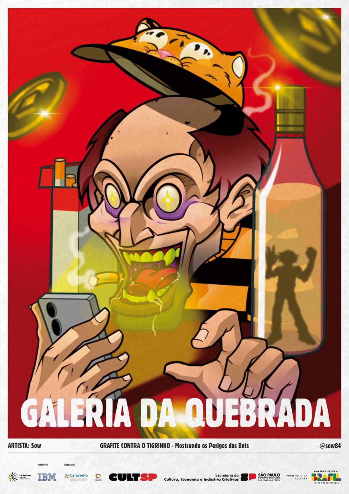 Caesar MC venceu a competição Festival de Funk Online, organizada pelas Fábricas de Cultura, que expos os impactos dos jogos de aposta - Metrópoles