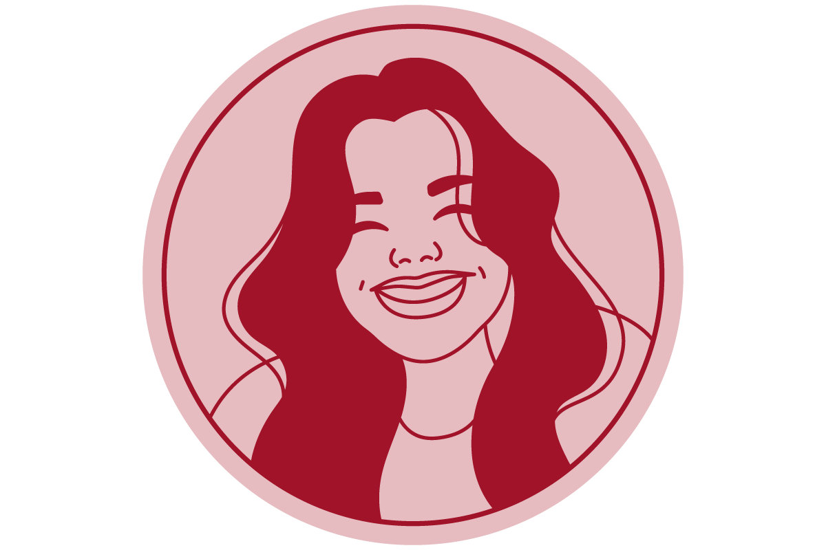 Ilustração de mulher de cabelos longos sorrindo - Metrópoles