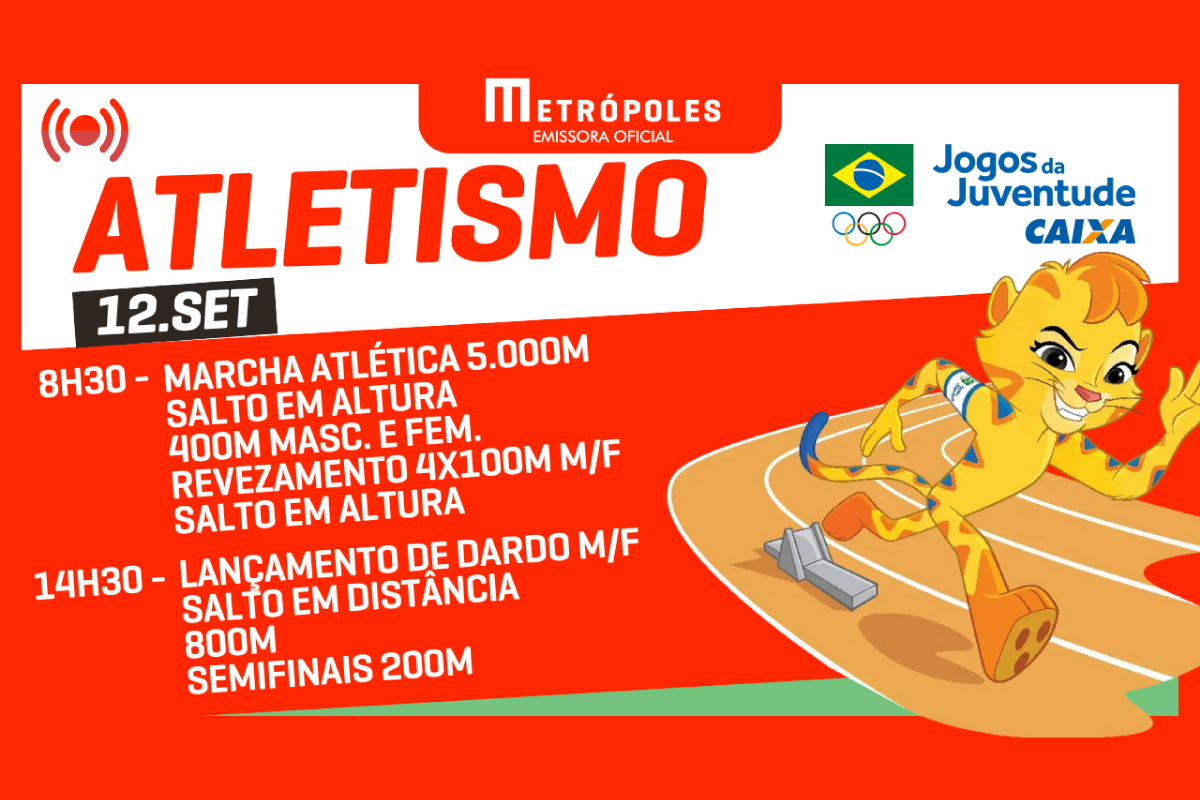 Jogos da Juventude 2025: provas de atletismo seguem nesta sexta