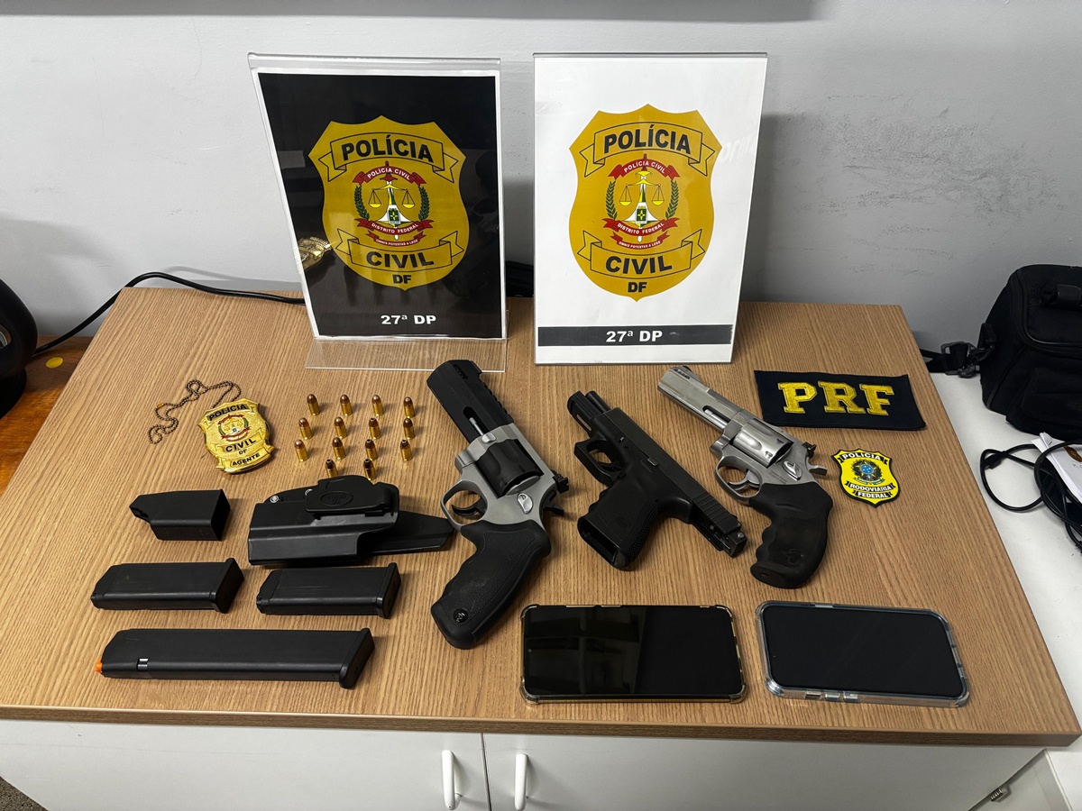 Casal integrante do CV é preso transportando armas para o DF. Vídeo