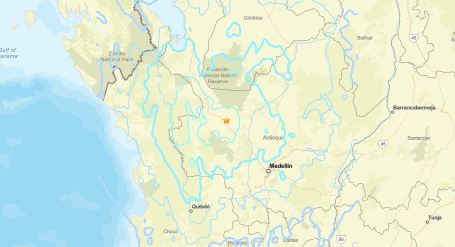Terremoto de magnitude 5,7 atinge a Colômbia