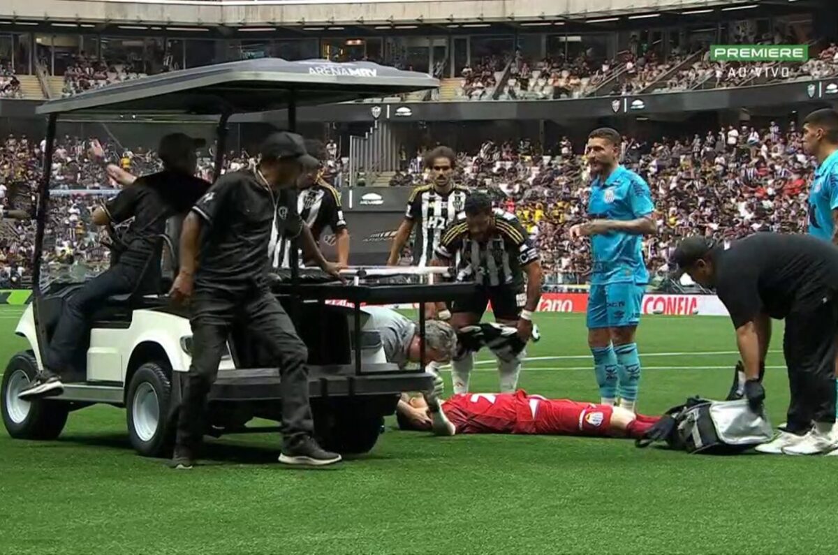 Gabriel Brazão em ação - Santos