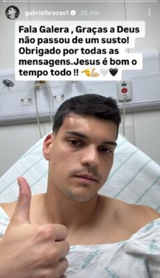 Foto colorida de Gabriel Brazão, goleiro do Santos - Metrópoles