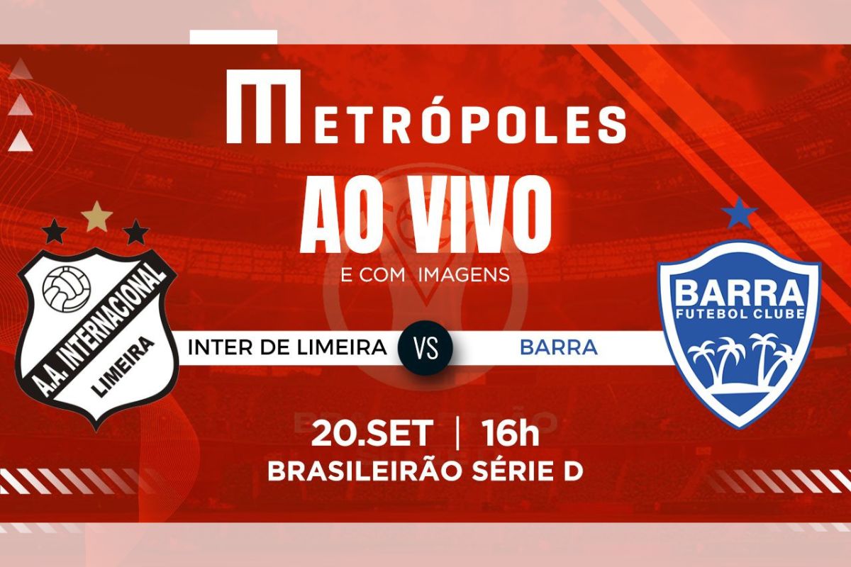 Série D: Metrópoles transmite Inter de Limeira-SP x Barra-SC ao vivo