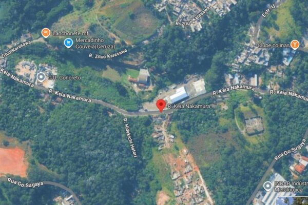 Mapa indica Rua Keia Nakamura, em Guaianases, na zona leste. Terreno na via foi incluído em emenda de privatização