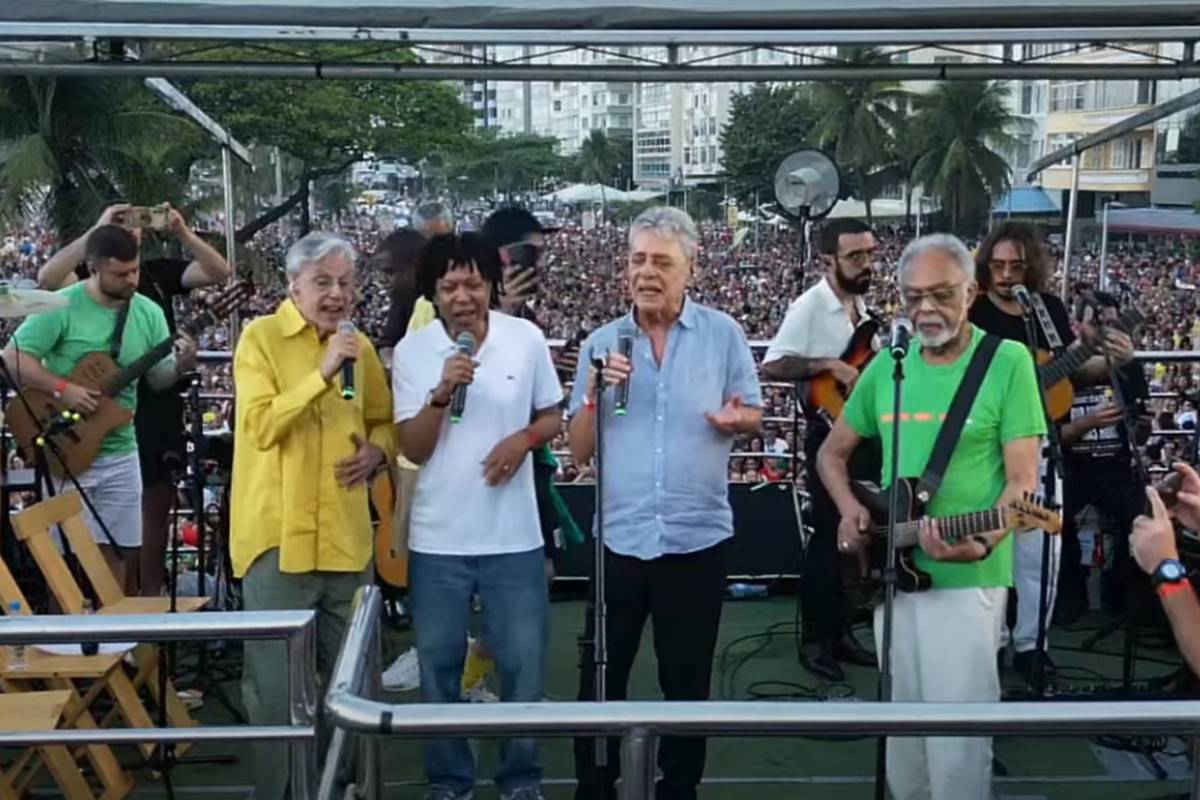 Caetano Veloso, Djavan, Chico Buarque e Gilberto Gil cantam em protesto contra PEC da Blindagem - Metrópoles