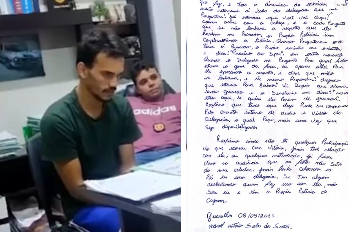 Caso Vitória: veja carta em que preso diz ter sido forçado a confissão