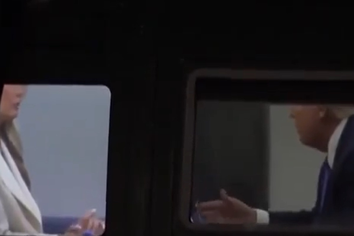 Trump e Melania discutem em helicóptero presidencial. Vídeo