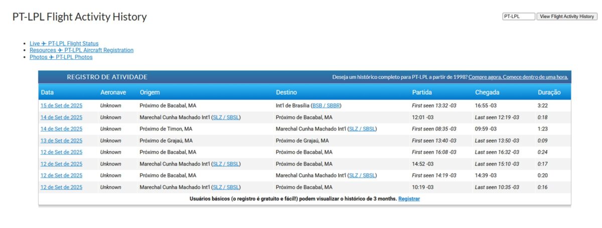 Aeronave do Weverton PT-LPL