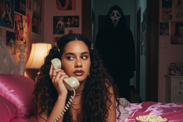 Exemplo da trend do Ghostface