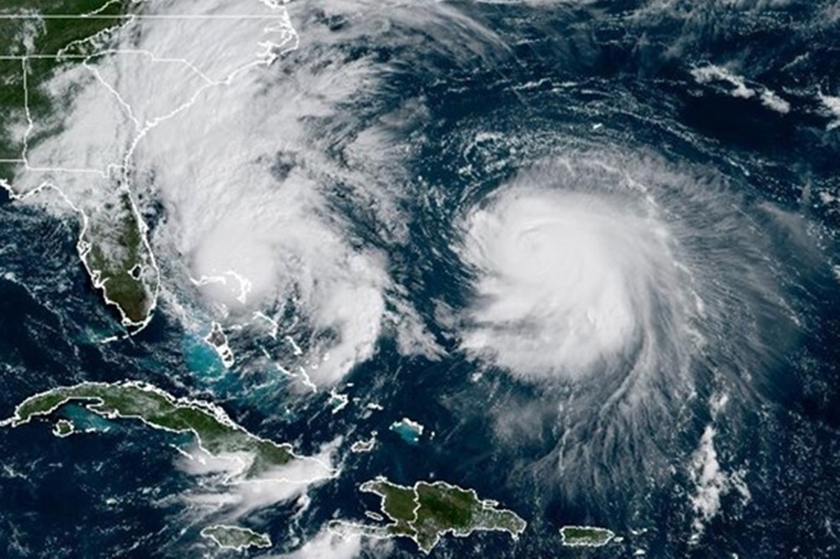 Dança dos furacões: encontro entre tempestades repete fenômeno raro