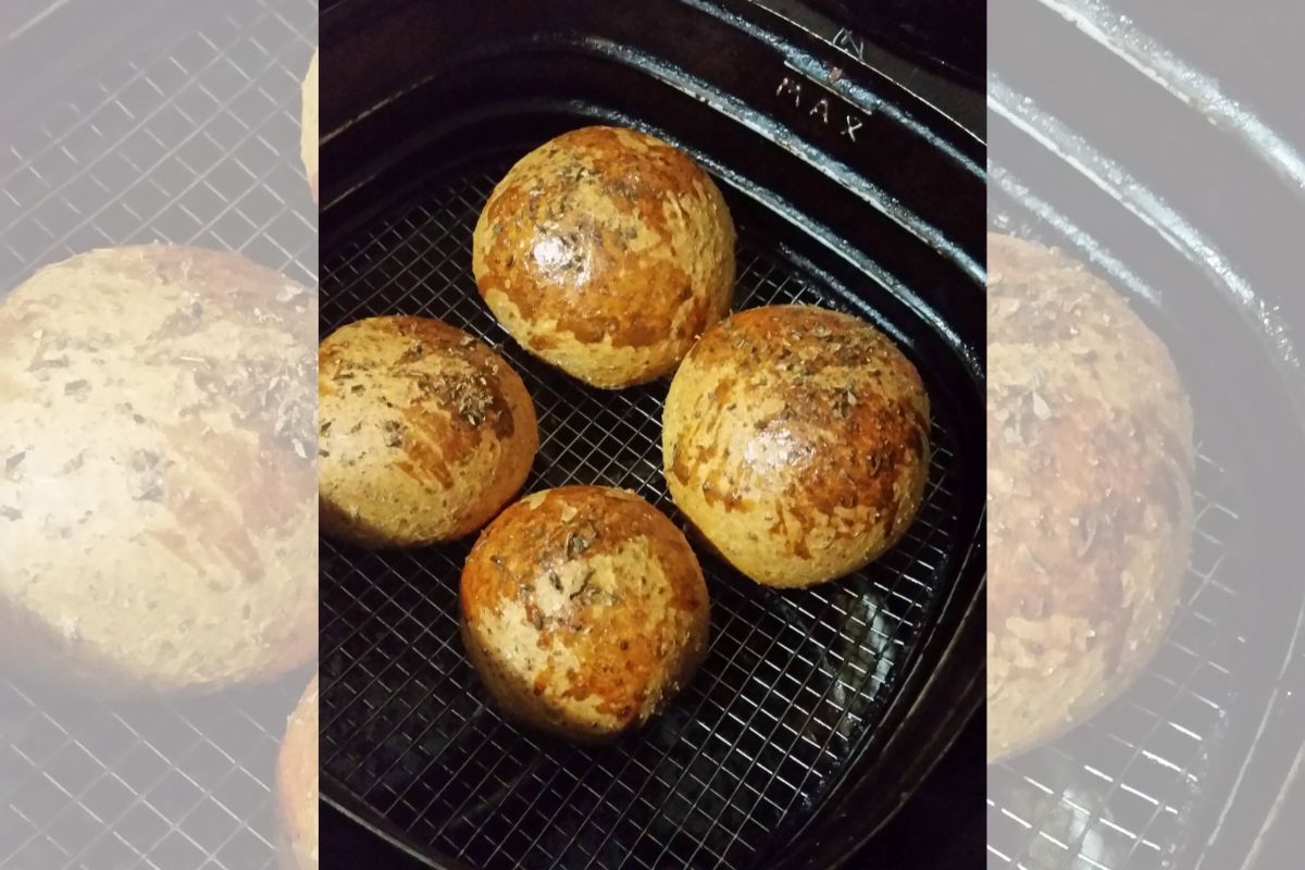 foto pão na air fryer 