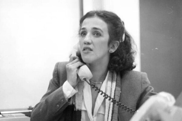 Theresa Walcacer, nos bastidores do Jornal da Globo
