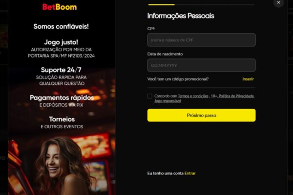 BetBoom cadastro