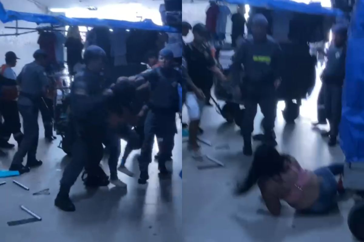 Chocante: PM Agrede Mulher e a Joga no Chão em Confronto no Brás! Veja o Vídeo!