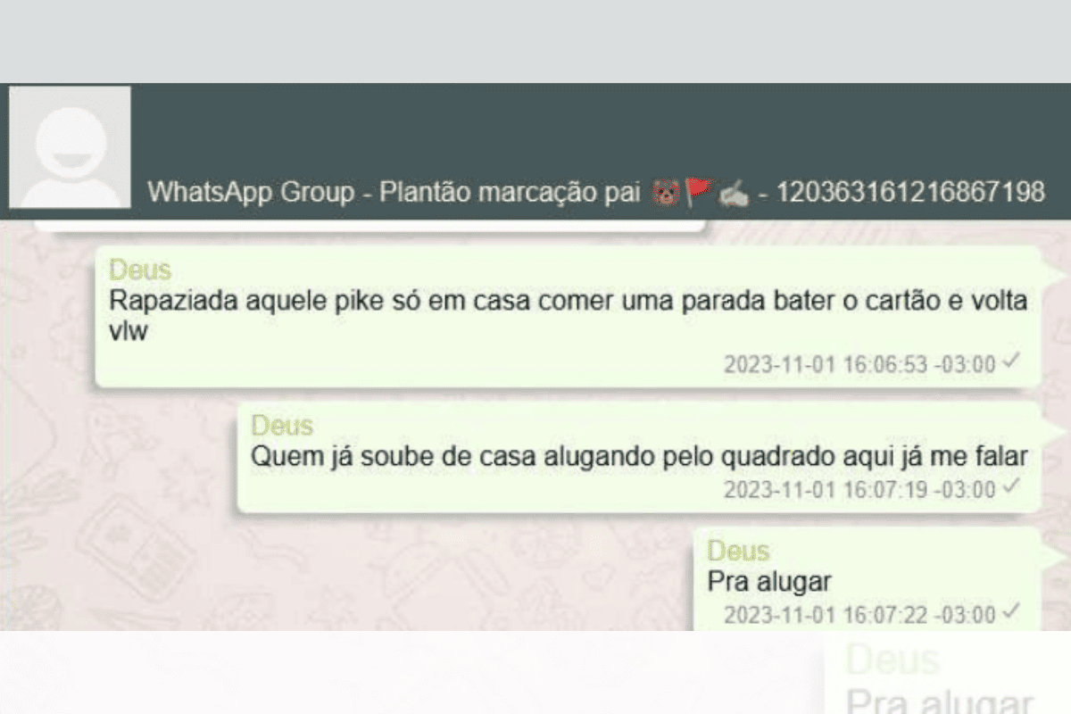 Print de conversa entre membros do CV obtido pela Polícia Civil